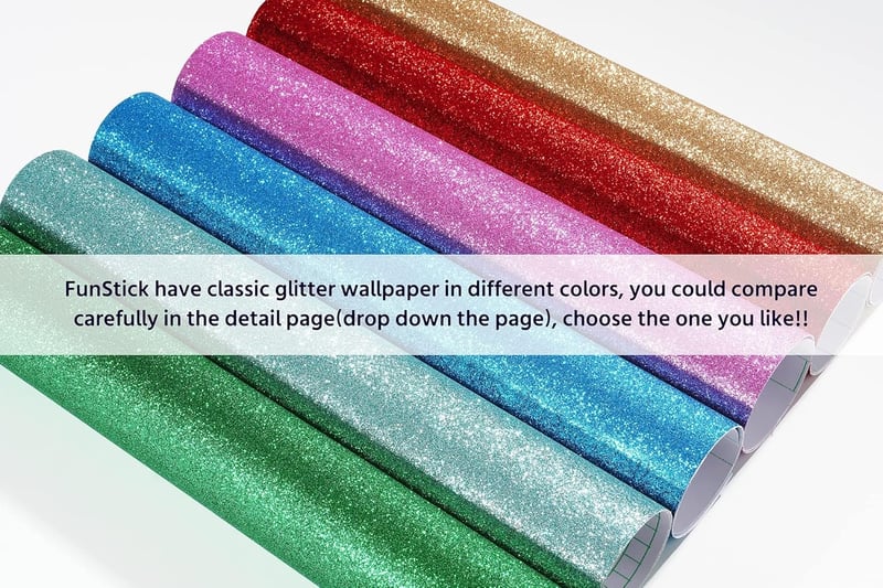 FunStick Csillogó Arany Öntapadós Tapéta 240cm - Fényes Glitter Faldekoráció