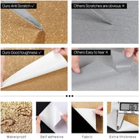 FunStick Csillogó Arany Öntapadós Tapéta 240cm - Fényes Glitter Faldekoráció 3