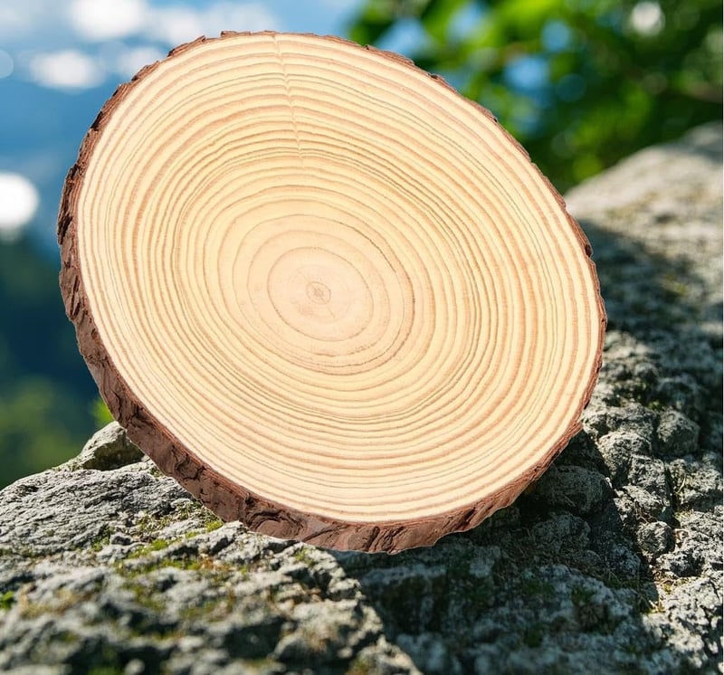 FUNSUEI 4 db Fa Korong 23-25 cm Natúr Fa Dekoráció Kézműves Projektekhez