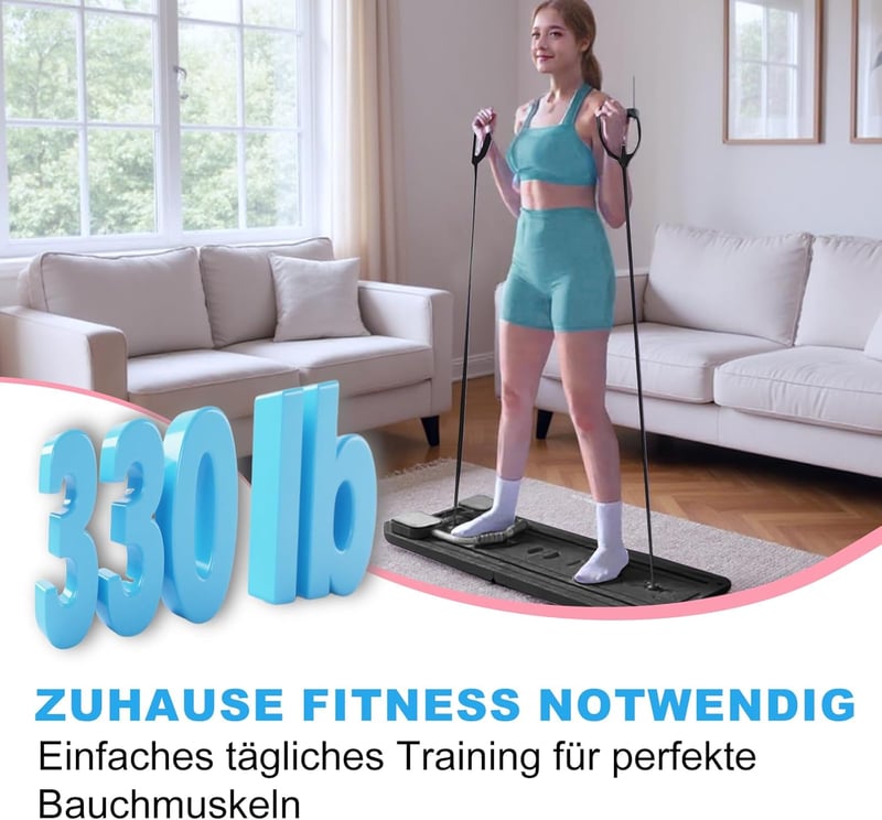 Funthy 5 az 1-ben összecsukható Pilates Reformer fekete, időzítővel
