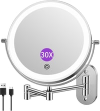 FUNTOUCH 20x nagyítós LED kozmetikai tükör, érintőképernyős, 360° forgatható, 3 színhőmérséklet 1