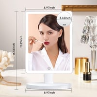 FUNTOUCH XL Sminkespegel 10x Nagyítással, 88 LED, 3 Szín Világítás, 360° Forgatható 6