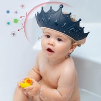 FUNUPUP Gyerek Zuhanysapka Korona Alakú Kék Hajmosáshoz Sampon Védelem 6