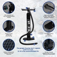 FunWater 10'6"-11'6" Felfújható SUP Deszka Kezdőknek, Család Barát 5