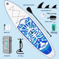 FunWater 10'6"-11'6" Felfújható SUP Deszka Kezdőknek, Család Barát 4