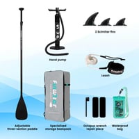 Nafukovací paddleboard SUP set FunWater s pádlom a pumpou, protišmyková EVA paluba, pre dospelých a začiatočníkov, ultraľahký 6