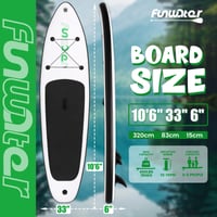 Nafukovací paddleboard SUP set FunWater s pádlom a pumpou, protišmyková EVA paluba, pre dospelých a začiatočníkov, ultraľahký 2