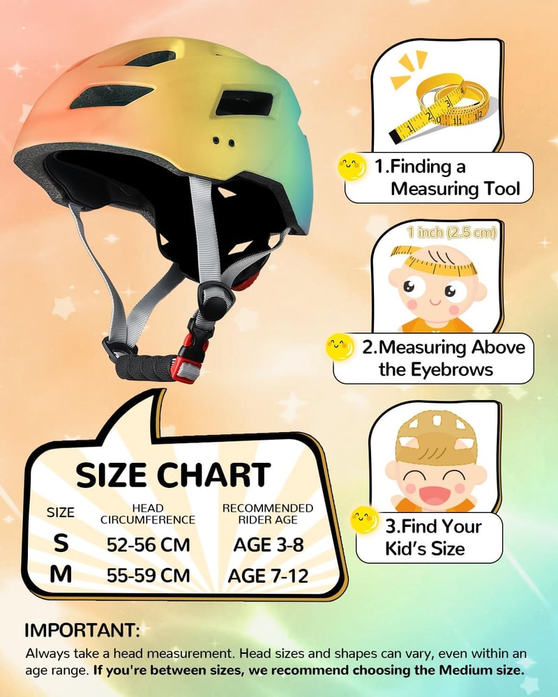 Cască de bicicletă pentru copii FUNWICT 52-56 cm, cască sport reglabilă pentru băieți și fete