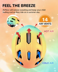 Cască de bicicletă pentru copii FUNWICT 52-56 cm, cască sport reglabilă pentru băieți și fete 2