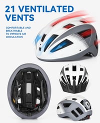 FUNWICT Kerékpáros Bukósisak Mágneses Szemüveggel és USB LED Világítással - Könnyű, Szellőző Sisak Felnőtteknek M/L/XL Méretben, Kék 4