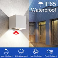 FUPE 2db Mozgásérzékelős LED Fali Lámpa Kültéri Beltéri IP65 Vízálló 12W 4000K - 12W, White-4000k-with Sensor 4
