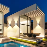 FUPE 2db Mozgásérzékelős LED Fali Lámpa Kültéri Beltéri IP65 Vízálló 12W 4000K - 12W, White-4000k-with Sensor 9