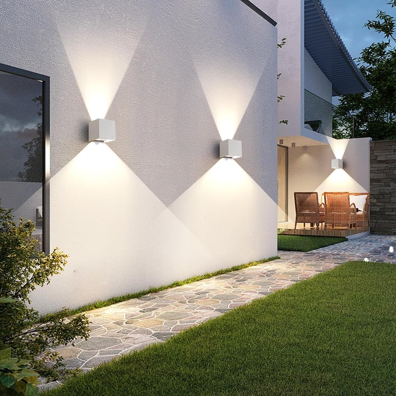 FUPE 2db Mozgásérzékelős LED Fali Lámpa Kültéri Beltéri IP65 Vízálló 12W 4000K - 12W, White-4000k-with Sensor