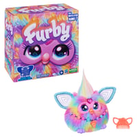 Interaktívna plyšová hračka Furby Tie Dye s 15 módnymi doplnkami, hlasovým ovládaním, od 6 rokov 2