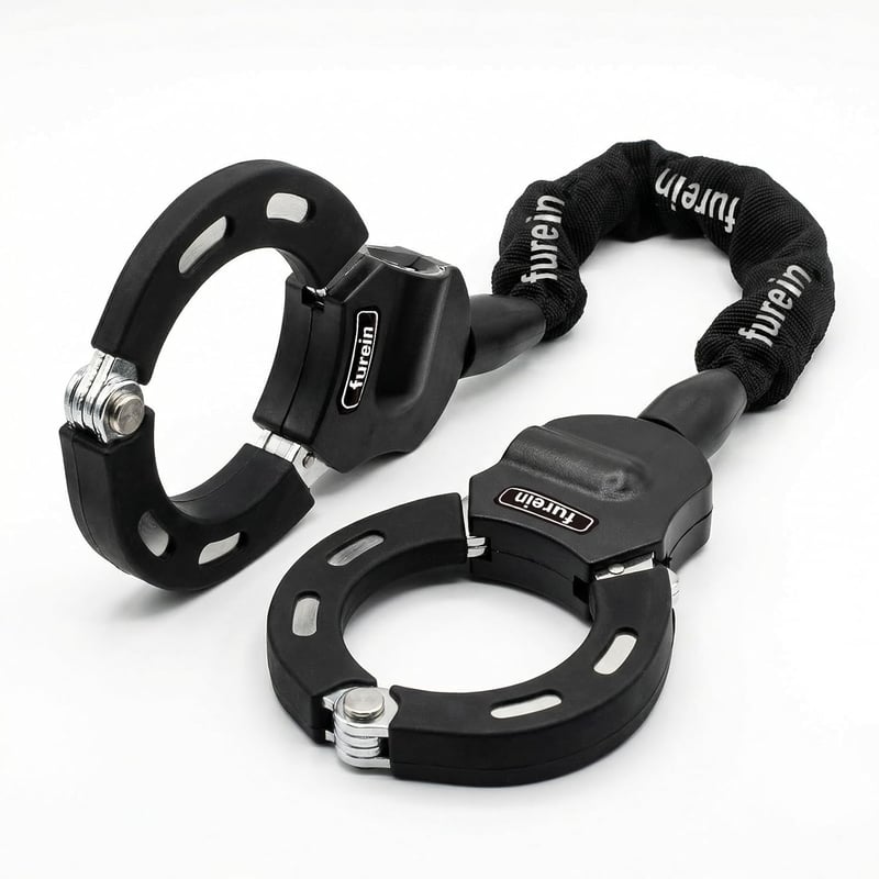Furein E-roller Lánc Lakat 8mm - 91cm Acél Biztonsági Zár Kerékpárhoz