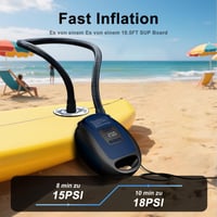 Elektrická pumpa na SUP Furein 20 PSI, dvojstupňová s automatickým vypnutím, elektrický kompresor na nafukovanie paddleboardov a nafukovacích člnov 2