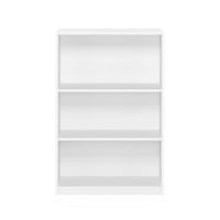 Furinno Jaya 3-policová knižnica s nastaviteľnými policami, 24,1 x 62,2 x 102,4 cm, biela, nábytok do obývačky a spálne 10