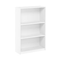 Furinno Jaya 3-policová knižnica s nastaviteľnými policami, 24,1 x 62,2 x 102,4 cm, biela, nábytok do obývačky a spálne 9