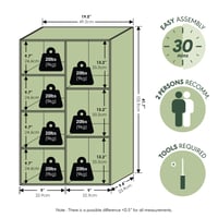 Furinno Luder 7-dijelna reverzibilna otvorena polica, bijela 4