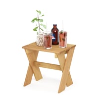Furinno Tioman príručný stolík s podstavcom na kvety, borovicové drevo, 45,2 x 43,9 x 35,1 cm, nosnosť 32 kg 4