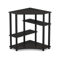 Rohový písací stôl Furinno Turn-N-Tube s policami, espresso/čierna, 57,2x56x72,4 cm, priestorovo úsporný dizajn 1