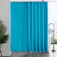 Furlinic Extra duga zavjesa za tuš, vodootporna tekstilna zavjesa za kupaonicu otporna na plijesan, antibakterijska, 240 x 180 cm, tirkizna, s 16 kukica 2