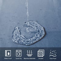Furlinic Textil Zuhanyfüggöny Fehér-Sötétkék 120x200cm Vízálló Penészálló 2