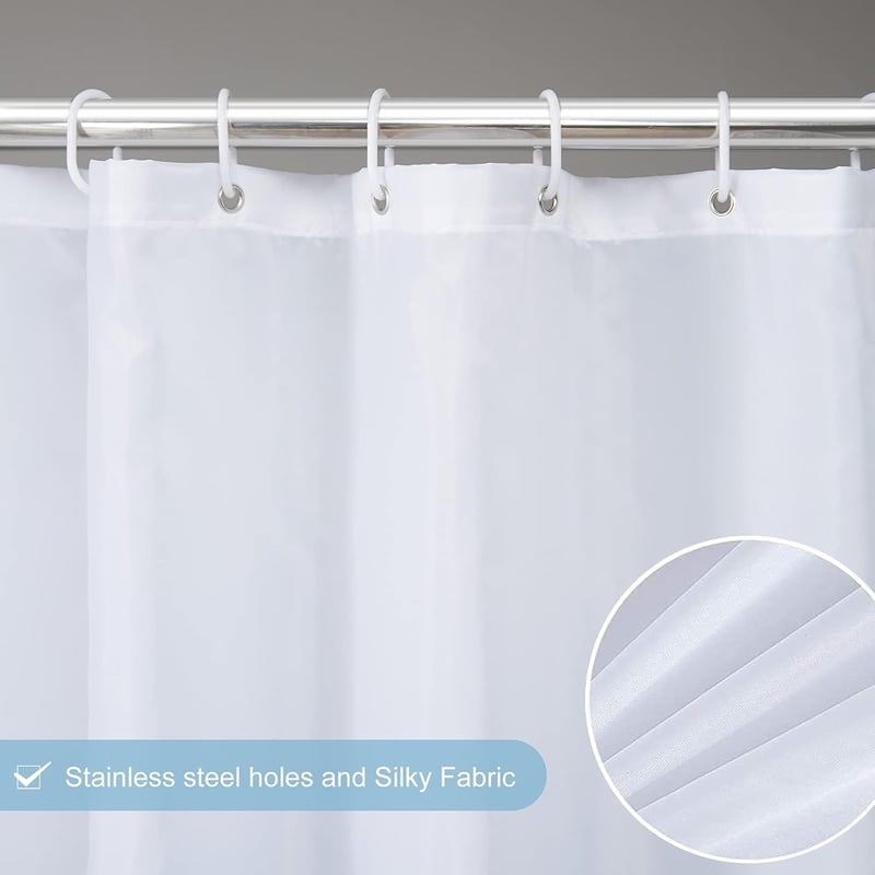 Furlinic Textil Zuhanyfüggöny Fehér-Sötétkék 120x200cm Vízálló Penészálló