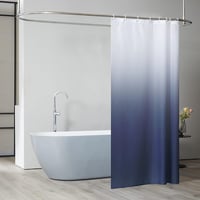 Furlinic Textil Zuhanyfüggöny Fehér-Sötétkék 120x200cm Vízálló Penészálló 5