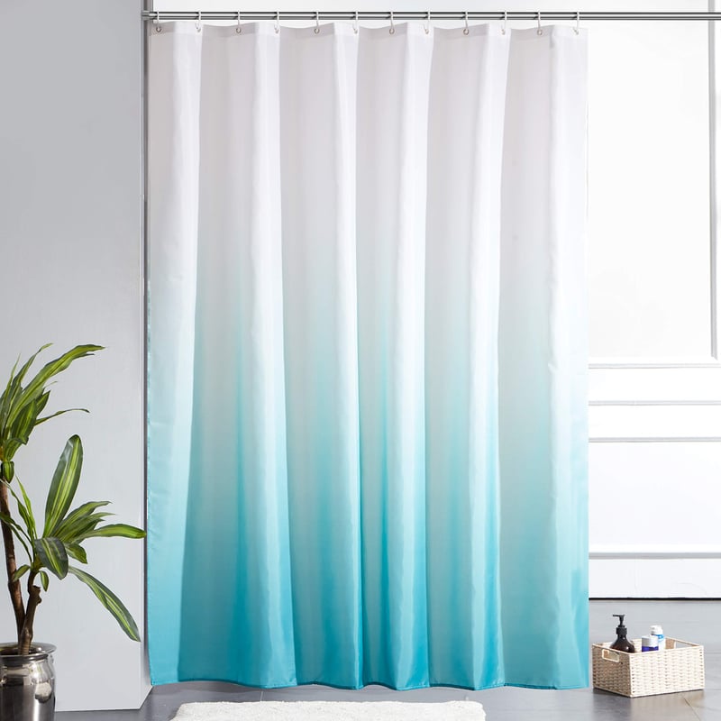 Sprchový záves Furlinic 180x200 cm, textilný, vodoodolný, odolný voči plesniam, prateľný, od bielej po tyrkysovú, s 12 krúžkami, do kúpeľne k vani