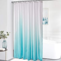 Sprchový záves Furlinic 180x200 cm, textilný, vodoodolný, odolný voči plesniam, prateľný, od bielej po tyrkysovú, s 12 krúžkami, do kúpeľne k vani 5