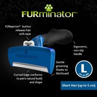 FURminator deShedding Tool 2.0 Kefa na vyčesávanie podsady pre veľké psy, krátkosrsté, veľkosť L 3