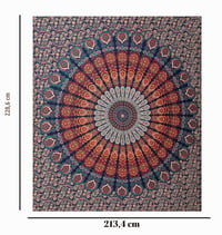 FURNISHFUL FINESSE Zidni tepih, zlatno-plavi, 213 x 228 cm – Dekorativni zidni tapiser za dnevni boravak i spavaću sobu 6