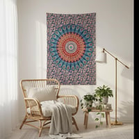 FURNISHFUL FINESSE Zidni tepih, zlatno-plavi, 213 x 228 cm – Dekorativni zidni tapiser za dnevni boravak i spavaću sobu 2