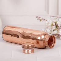FURNISHFUL FINESSE Medená fľaša na vodu 950 ml, čistá prírodná medená fľaša na cestovanie, do fitka, na turistiku, jogu, meditáciu, ajurvédu 3