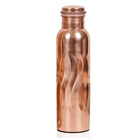 FURNISHFUL FINESSE Medená fľaša na vodu 950 ml, čistá prírodná medená fľaša na cestovanie, do fitka, na turistiku, jogu, meditáciu, ajurvédu 2