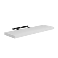 Raft de perete suspendat FURNITABLE, lemn, 23,5 x 80 x 4 cm, maro vintage, pentru rame foto, raft de cărți, sufragerie, bucătărie, decor birou 1