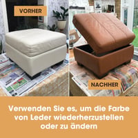 Furniture Clinic Farba na opravu a osvieženie kože | Samouzatváracia farba na kožu pre rýchlu opravu | Pohovka, autosedačka, obuv | Slonovinová kosť, 50 ml 4