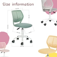 Farebná otočná stolička FurnitureR do detskej izby a domácej pracovne, moderná výškovo nastaviteľná počítačová stolička bez opierok na ruky 3