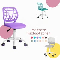 Farebná otočná stolička FurnitureR do detskej izby a domácej pracovne, moderná výškovo nastaviteľná počítačová stolička bez opierok na ruky 5