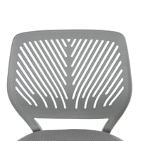 Scaun de birou pentru copii FurnitureR, modern, colorat, pivotant, reglabil pe înălțime, fără cotiere, pentru camera de studiu sau biroul de acasă, gri, 38,5x40x75-87 cm 7