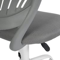Scaun de birou pentru copii FurnitureR, modern, colorat, pivotant, reglabil pe înălțime, fără cotiere, pentru camera de studiu sau biroul de acasă, gri, 38,5x40x75-87 cm 10