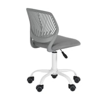 Scaun de birou pentru copii FurnitureR, modern, colorat, pivotant, reglabil pe înălțime, fără cotiere, pentru camera de studiu sau biroul de acasă, gri, 38,5x40x75-87 cm 6