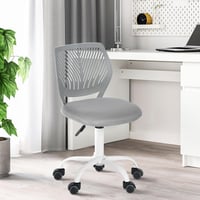 Scaun de birou pentru copii FurnitureR, modern, colorat, pivotant, reglabil pe înălțime, fără cotiere, pentru camera de studiu sau biroul de acasă, gri, 38,5x40x75-87 cm 9