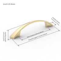 FURNIWARE 10 ks nábytkových úchytiek, rozstup otvorov 96 mm, úchytka na skrinky a zásuvky do kuchyne, brúsená mosadz, 13,5 x 1,4 cm 4