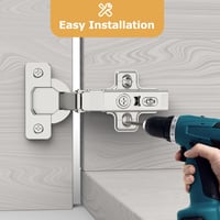 Furniware 10 db Sarokzáró Soft Close Szekrénycsuklop, 110°, Csendes Hidraulikus, Rejtett Konyhai Ajtócsuklop 3