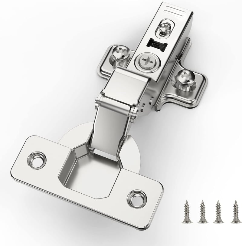Furniware set 10 balamale pentru dulap cu închidere silențioasă, 110°, tip european ascuns, pentru dulap de bucătărie