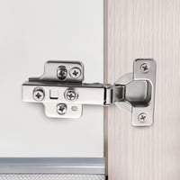 FURNIWARE 2 db hidraulikus rugós konyhaszekrény ajtópánt puha záródással 3D állítás magasság mélység bal-jobb ezüst 8