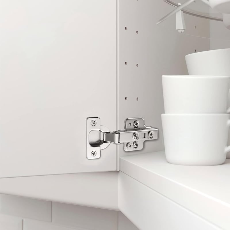 FURNIWARE 2 db hidraulikus rugós konyhaszekrény ajtópánt puha záródással 3D állítás magasság mélység bal-jobb ezüst