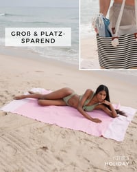 furora HOLIDAY hamam ručnik 100x200 cm pamučni, ručnik za plažu i saunu za muškarce i žene, tanki kompaktni XXL ručnik za plažu 3